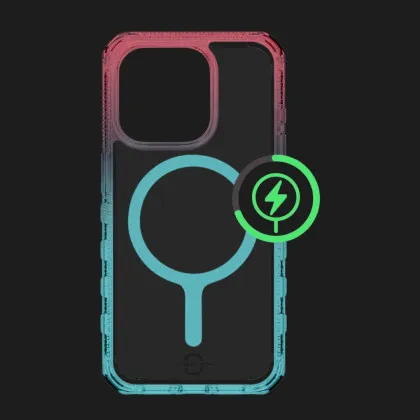 Чехол iTSkins Supreme R Prism with MagSafe для iPhone 15 Pro (Light Pink/Light Blue)