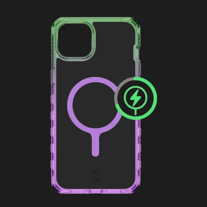 Чохол iTSkins SUPREME R Prism with MagSafe для iPhone 15 (Light Green/Light Purple) в Ковелі
