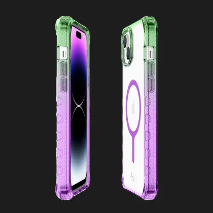 Чохол iTSkins SUPREME R Prism with MagSafe для iPhone 15 (Light Green/Light Purple) в Ковелі