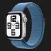 Apple Watch SE 2 44mm Silver Aluminum Case with Winter Blue Sport Loop (MREF3) 2023