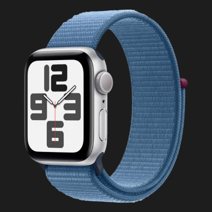 Apple Watch SE 2 40mm Silver Aluminum Case with Winter Blue Sport Loop (MRE33) 2023