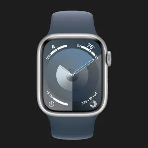 б/у Apple Watch Series 9 41mm Silver Aluminum Case with Storm Blue Sport Band S/M (MR903) (Хорошее состояние)