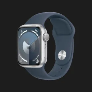 б/у Apple Watch Series 9 41mm Silver Aluminum Case with Storm Blue Sport Band S/M (MR903) (Хорошее состояние)