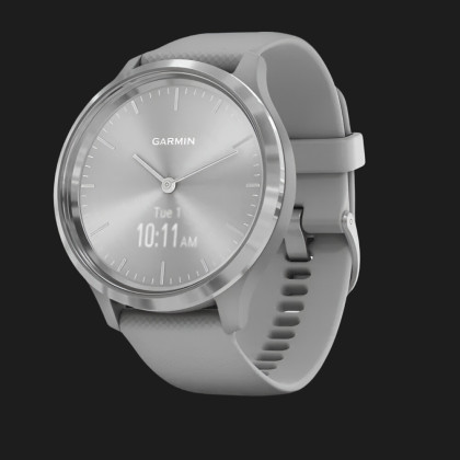 Garmin Vivomove 3 Silver Stainless Steel Bezel with Powder Gray Case and Silicone Band в Одесі