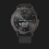 Garmin Vivomove 3 Slate Stainless Steel Bezel with Black Case and Silicone Band