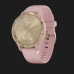 Garmin Vivomove 3S Light Gold Stainless Steel Bezel with Dust Rose Case and Silicone Band