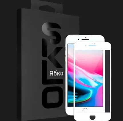 Защитное стекло SKLO HD 2.5D FullCover для iPhone 7 / 8 / SE (White)