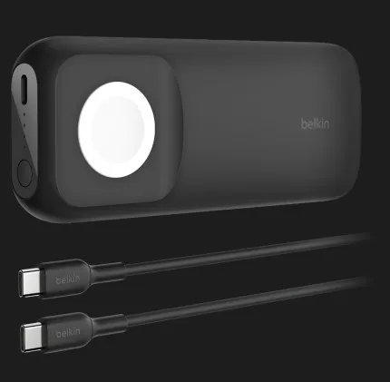 Power Bank Belkin 10000мАh, 20W with Fast Wireless Charger для Apple Watch (Black)