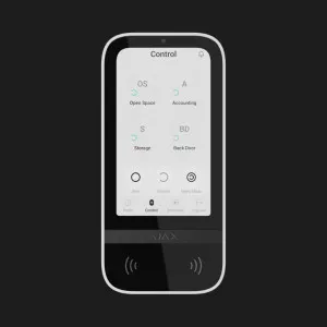Клавіатура Ajax KeyPad TouchScreen з сенсорним дисплеєм (White) в Сваляві