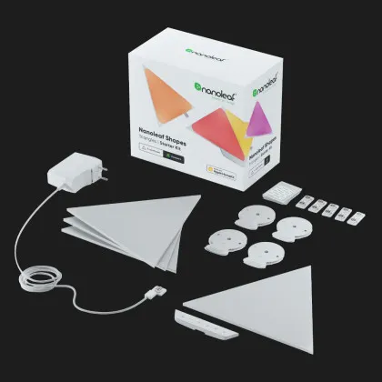 Система освітлення Nanoleaf Shapes Triangles Starter Kit Apple Homekit, 4 шт