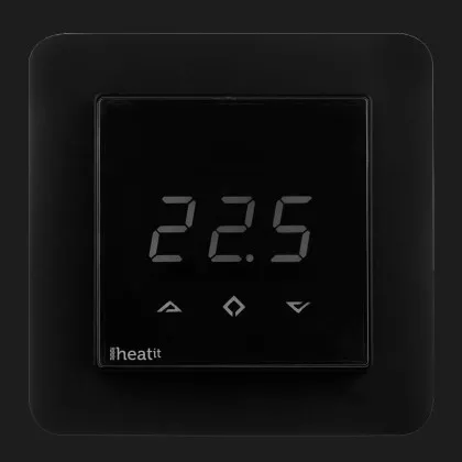 Термостат теплого пола со счетчиком электроэнергии Heatit Z-TRM3 (Black) в Каменском