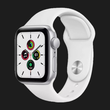 Apple Watch Series SE 44mm Silver with White Sport Band (MYDQ2) в Сумах