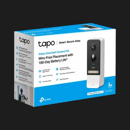 Умный видеозвонок с аккумулятором TP-LINK Tapo D230S1 (White) в Хусті