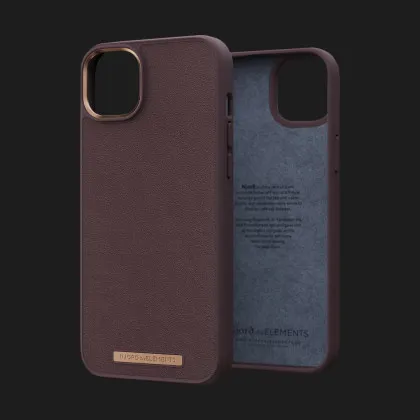 Чохол Elements Njord Genuine Leather MagSafe для iPhone 14 Pro/13 Pro (Dark Brown) в Ковелі