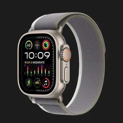 Ремінець Apple Trail Loop Band для Apple Watch 49/46/45/44 mm M/L (Green/Gray) в Дніпрі