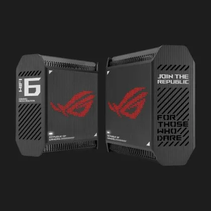 Wi-Fi Mesh система Asus ROG Rapture GT6 AX10000, 2 мод (Black) в Бердичеві