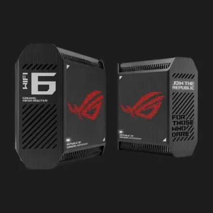 Wi-Fi Mesh система Asus ROG Rapture GT6 AX10000, 2 мод (Black) в Бердичеві