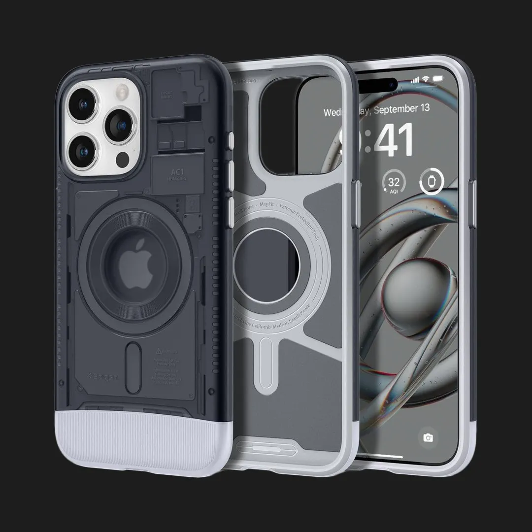 Чохол Spigen Classic C1 with MagSafe для Iphone 15 Pro (Graphite)