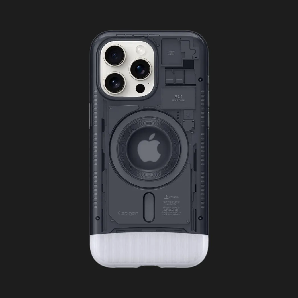 Чехол Spigen Classic C1 with MagSafe для Iphone 15 Pro (Graphite)