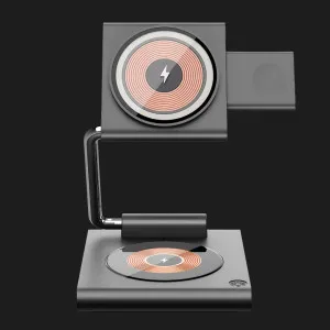 Беспроводная зарядка WiWU Wi-W023 3in1 Wireless Charger (Black) в Хмельницком