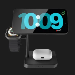 Безпровідна зарядка Zens 4-in-1 MagSafe + Watch Wireless Charging Station (ZEAPDC01/00) (Black) в Олександрії