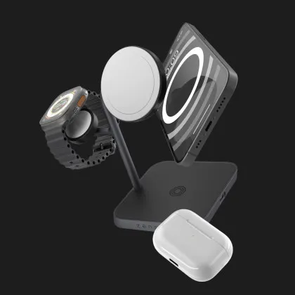 Безпровідна зарядка Zens 4-in-1 MagSafe + Watch Wireless Charging Station (ZEAPDC01/00) (Black)