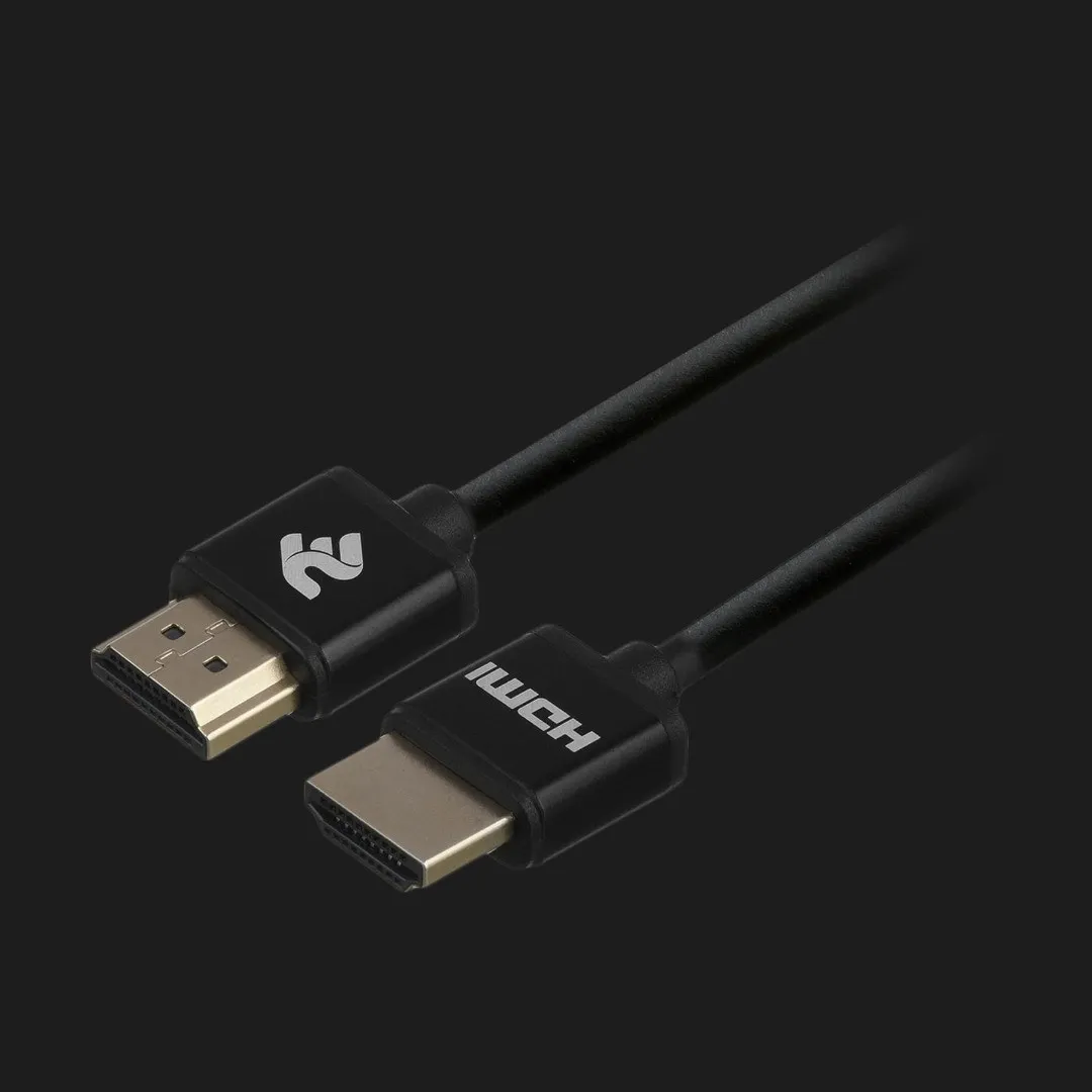 Кабель 2E HDMI (AM/AM) 2.0, Slim High Speed Aluminum 2м (Black)