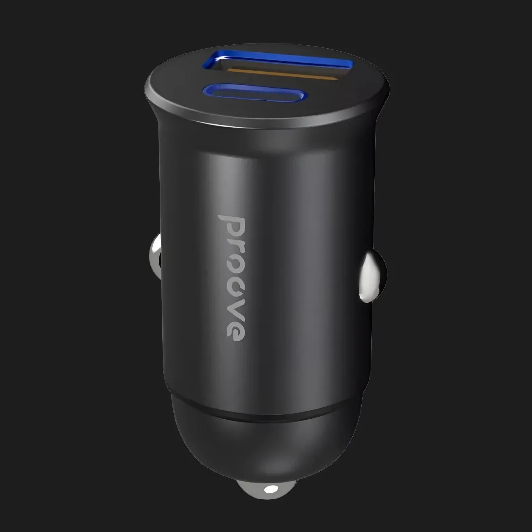 Автомобільний зарядний пристрій Proove Tiny Power Pro 65W (USB + Type-C) (Black)
