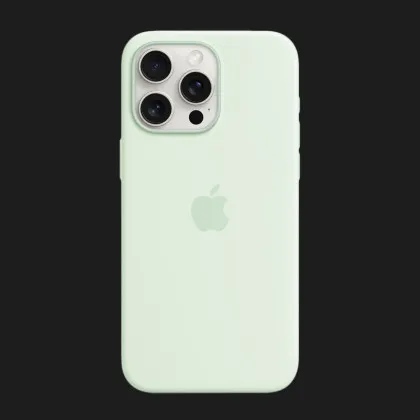Оригинальный чехол Apple Silicone Case with MagSafe для iPhone 15 Pro Max (Soft Mint) (MWNQ3) в Ровно