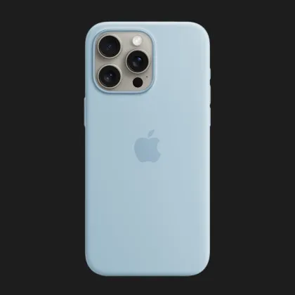Оригинальный чехол Apple Silicone Case with MagSafe для iPhone 15 Pro Max (Light Blue) (MWNR3) в Ровно