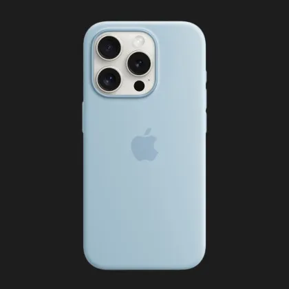 Оригинальный чехол Apple Silicone Case with MagSafe для iPhone 15 Pro (Light Blue) (MWNM3) в Ровно