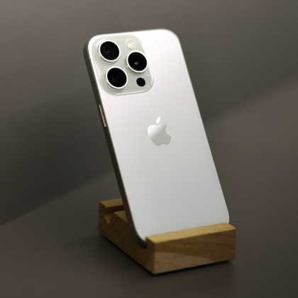 б/у iPhone 15 Pro Max 256GB (White Titanium) (Отличное состояние) в Виннице