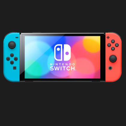 Портативная игровая приставка Nintendo Switch OLED with Neon Blue and Neon Red Joy-Con (045496883409) в Киеве