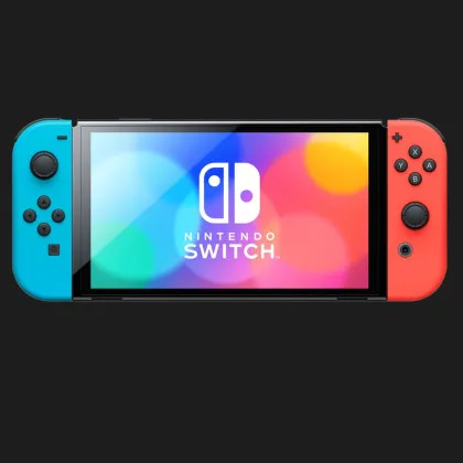 Портативная игровая приставка Nintendo Switch OLED with Neon Blue and Neon Red Joy-Con (045496883409) в Берегово