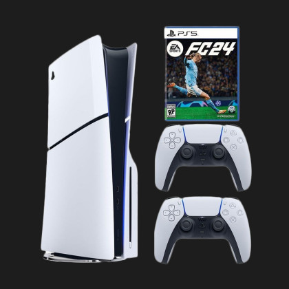 Ігрова приставка Sony PlayStation 5 Slim (BluRay) + FC 24 + Dualsense White у Львові