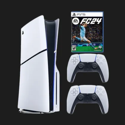 Игровая консоль Sony PlayStation 5 Slim (BluRay) + FC 24 + Dualsense White