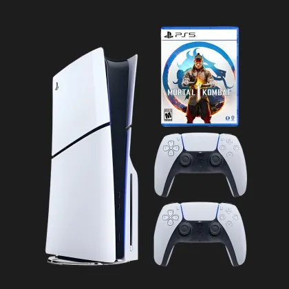 Ігрова приставка Sony PlayStation 5 Slim (BluRay) + Mortal Kombat 1 + Dualsense White в Чернівцях