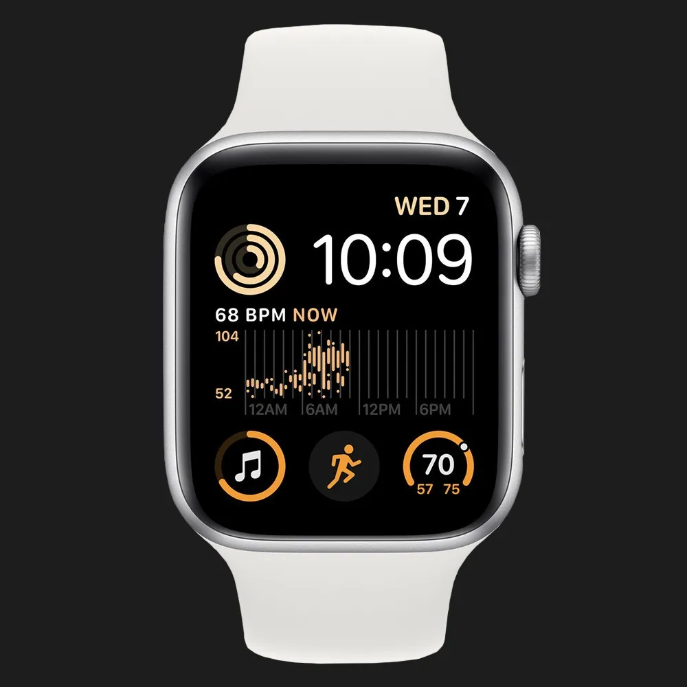 б/у Apple Watch SE 2, 40mm, Silver Aluminum Case with Storm Blue Sport Band (S/M) (MRE13) 2023