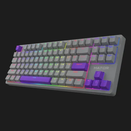 Клавіатура ігрова HATOR Rockfall 2 Mecha TKL Autograph Edition (Titanium) (HTK-526)