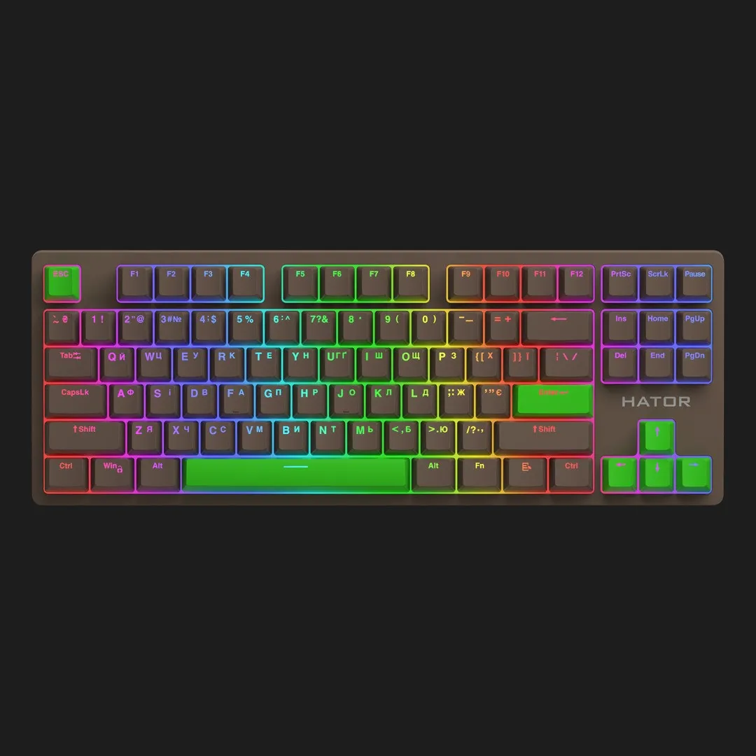 Клавіатура ігрова HATOR Rockfall 2 Mecha TKL Autograph Edition (Choco) (HTK-527) (UA)