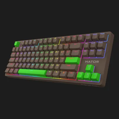 Клавіатура ігрова HATOR Rockfall 2 Mecha TKL Autograph Edition (Choco) (HTK-527)
