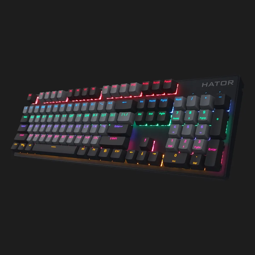Клавіатура ігрова HATOR Starfall Rainbow Origin Red (Black) (HTK-608-BGB) (UA)