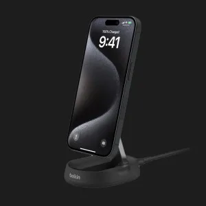 Беспроводная зарядка Belkin 15 Вт Magnetic Stand Qi2 (Black)