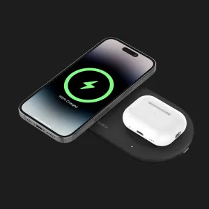 Безпровідна зарядка Belkin 2в1 15 Вт Pad Qi2 (Black)