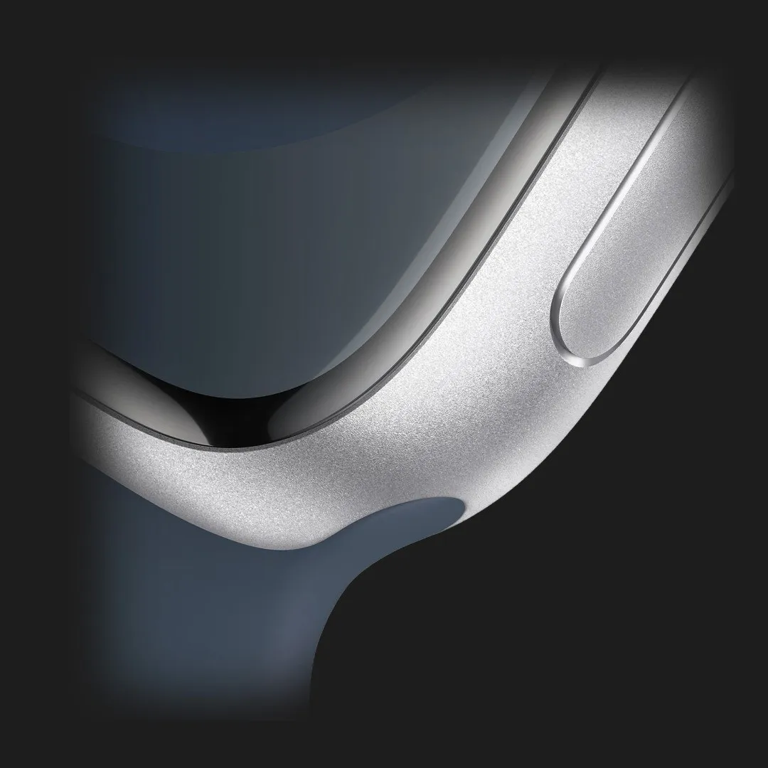 Apple Watch Series 9 41mm Silver Aluminum Case with Storm Blue Sport Band M/L (MR913)