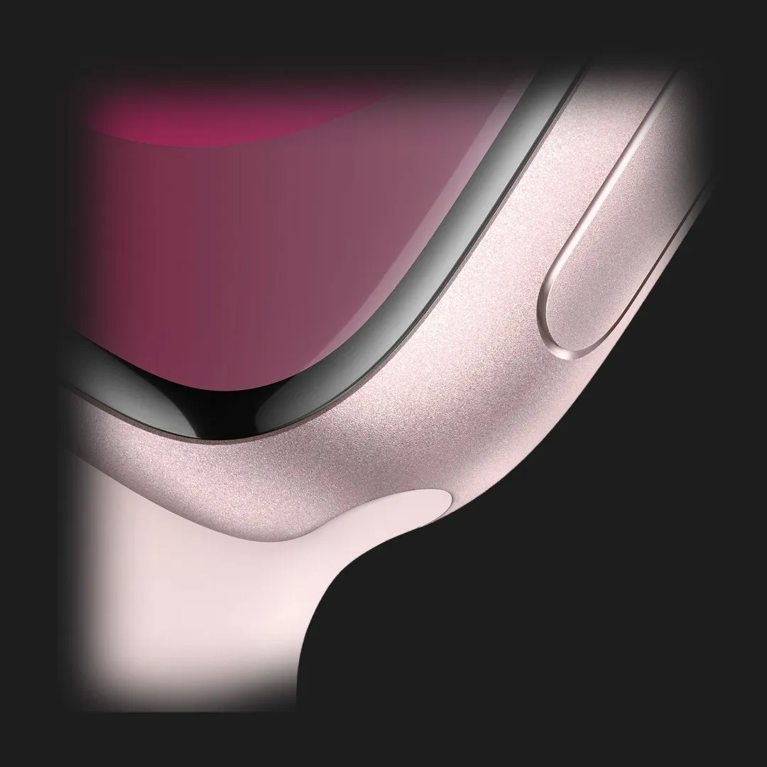 Apple Watch Series 9 45mm Pink Aluminum Case with Light Pink Sport Band S/M (MR9G3)