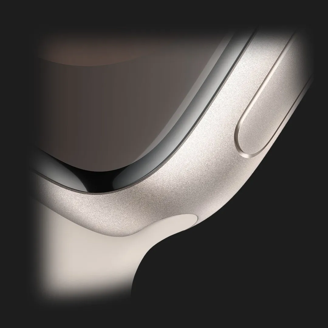 Apple Watch Series 9 41mm Starlight Aluminum Case with Starlight Sport Band S/M (MR8T3)