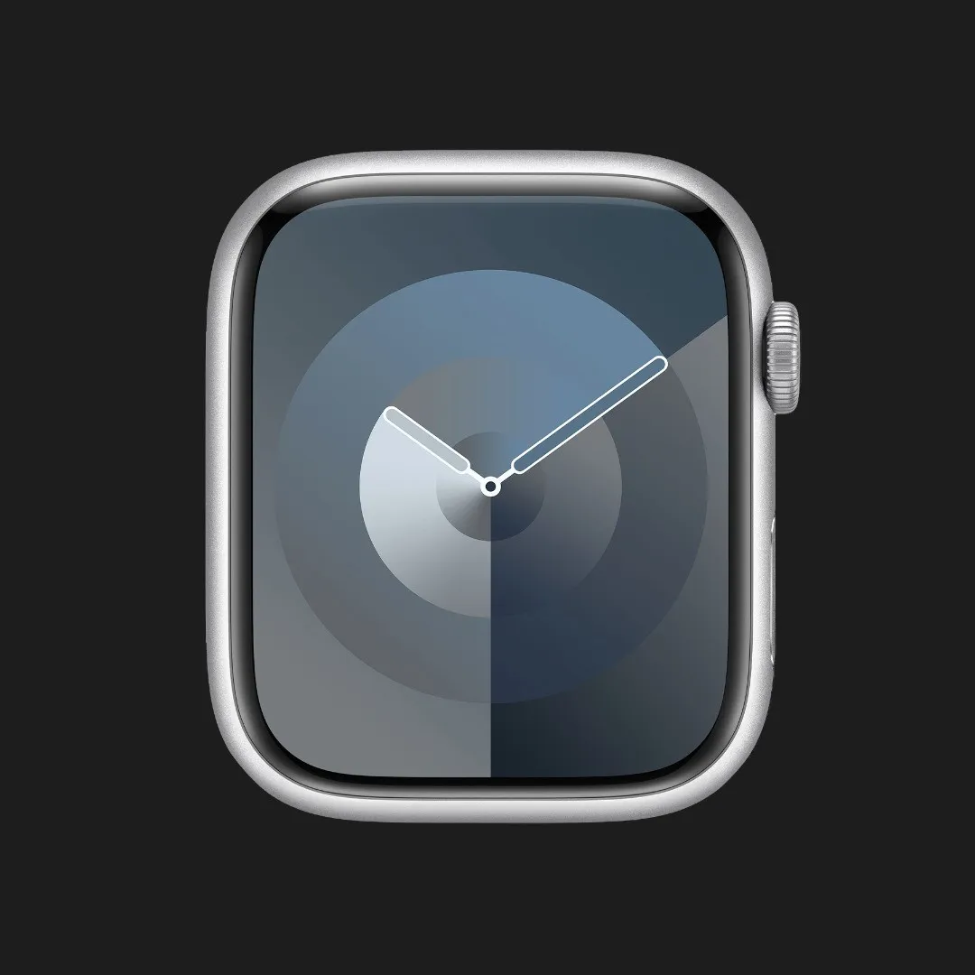 Apple Watch Series 9 41mm Silver Aluminum Case with Storm Blue Sport Band S/M (MR903)