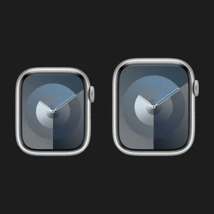 Apple Watch Series 9 41mm Silver Aluminum Case with Storm Blue Sport Band S/M (MR903)