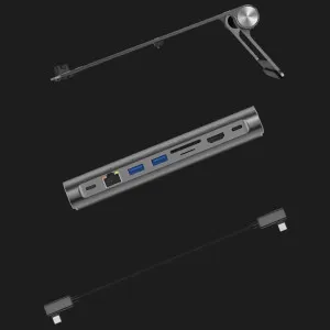 Підставка WiWU 8 in1 laptop Stand & Hub A821CH (Gray) у Львові